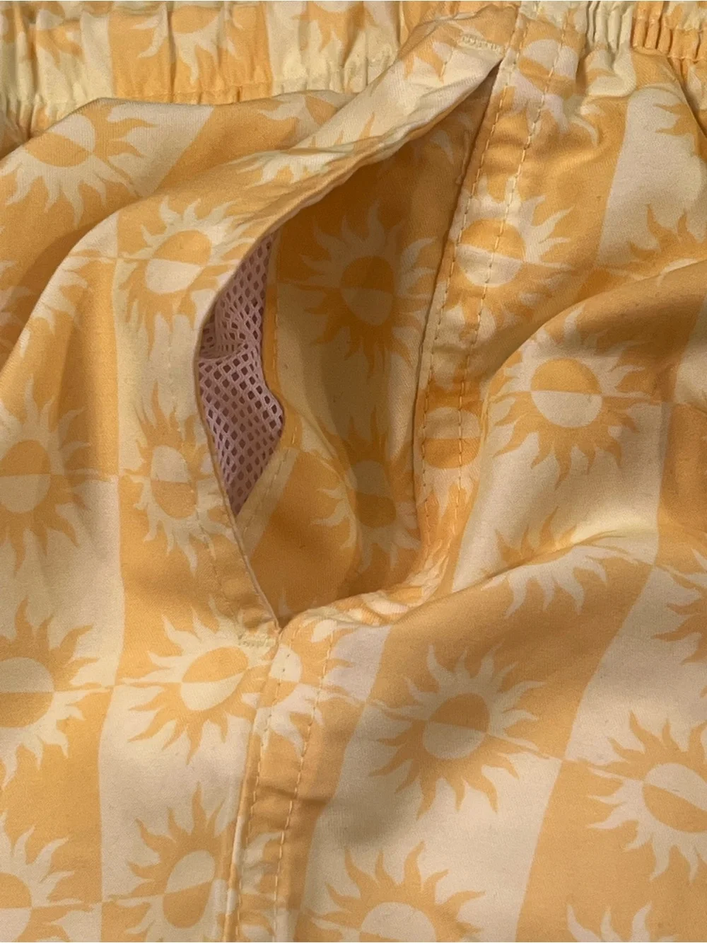 Boys Art Class Swim Trunks Size M (8) - Yellow Checkerboard Sun Print